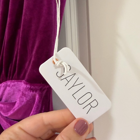 SAYLOR Purple Velvet Maxi Dress - Picture 5 of 7